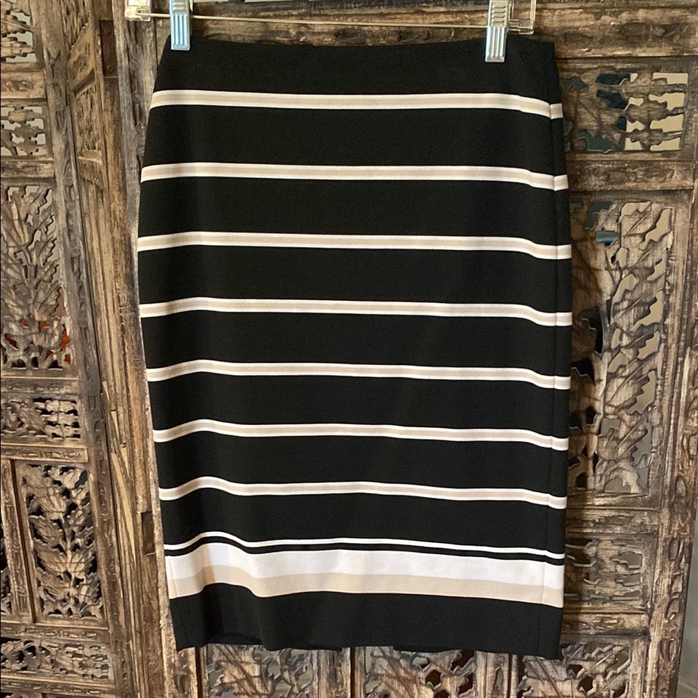 White House Black Market Striped Pencil Skirt